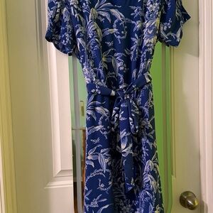 Talbots Blue Floral Dress